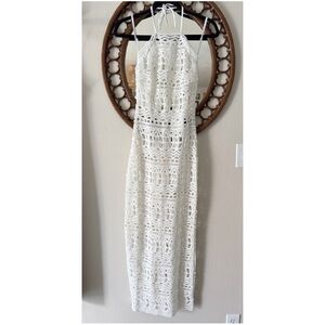 Revolve Rumer white crochet  beach cover up XS